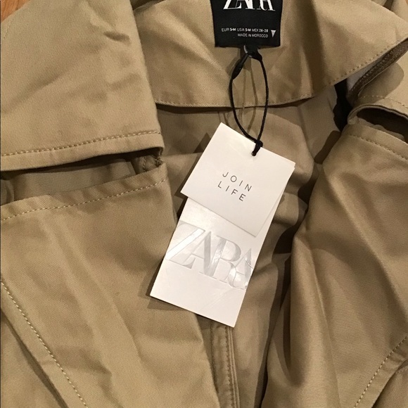 Zara Oversized Trench Coat Belted Double Breasted - Picture 7 of 7